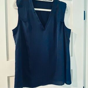 Banana Republic Sleeveless Navy V-Neck Top